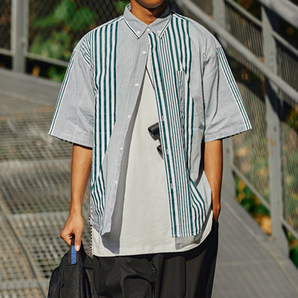 Loose Totem Print Casual Men's Short Sleeve Shirt