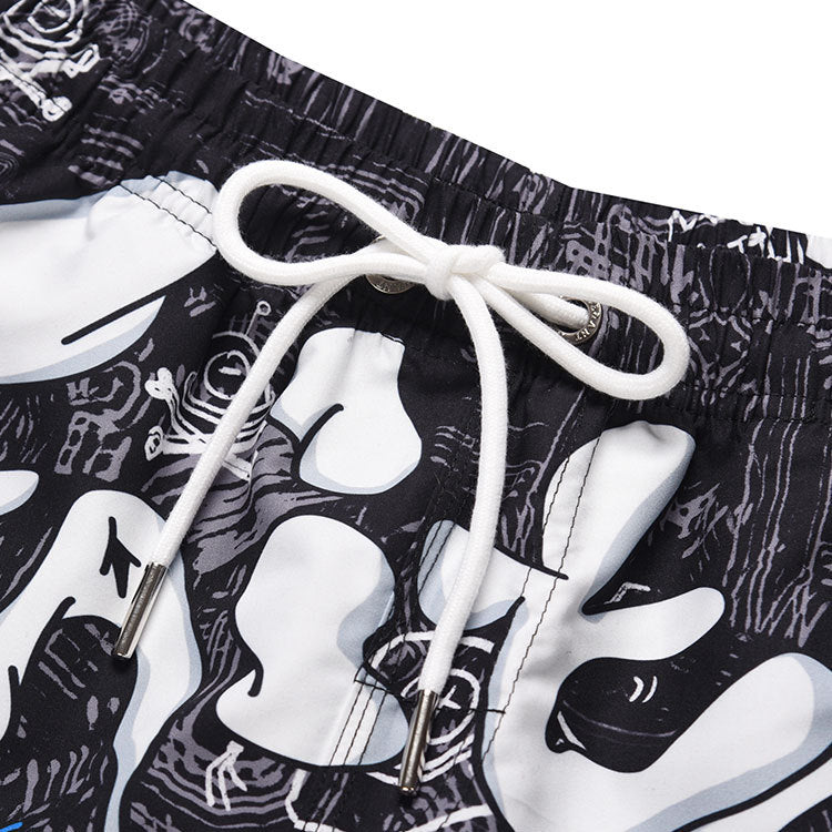 Men's beach pants loose casual cartoon printed shorts