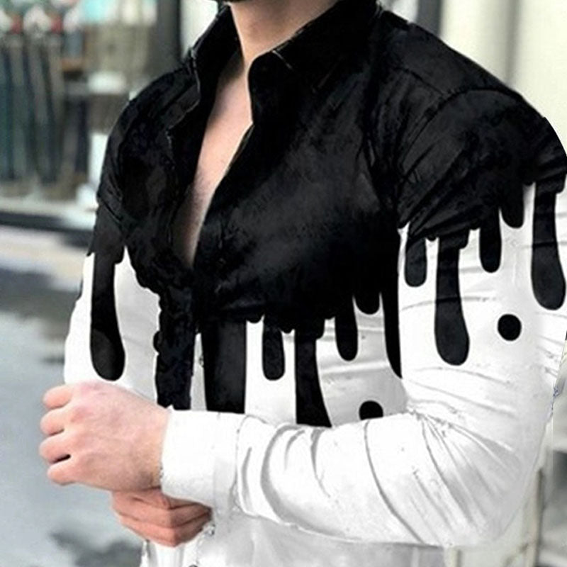 Casual Long-sleeved Printed Shirt