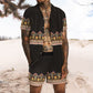 Fashion Personality Print Hawaiian Vacation Two-Piece Set