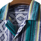 Cotton And Linen Printed Pocket Button-down Shirt
