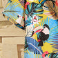Hawaiian Botanical Bird Print Resort Style Beach Suit