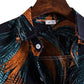 Cotton And Linen Printed Pocket Button-down Shirt