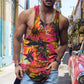 Street Trend Landscape Print Holiday Vest