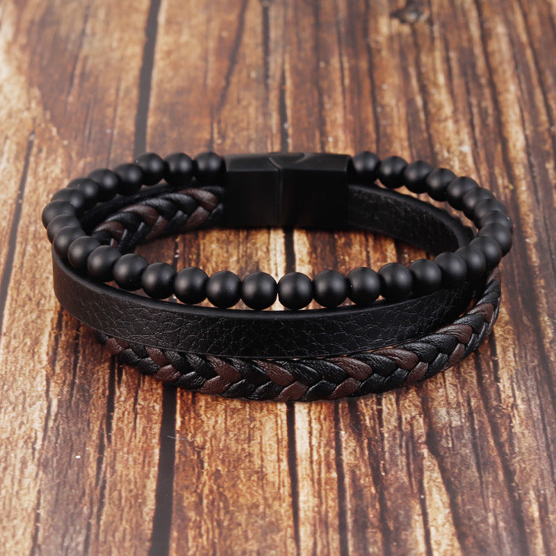 Leather Braided Men's Personality Trend Jewelry