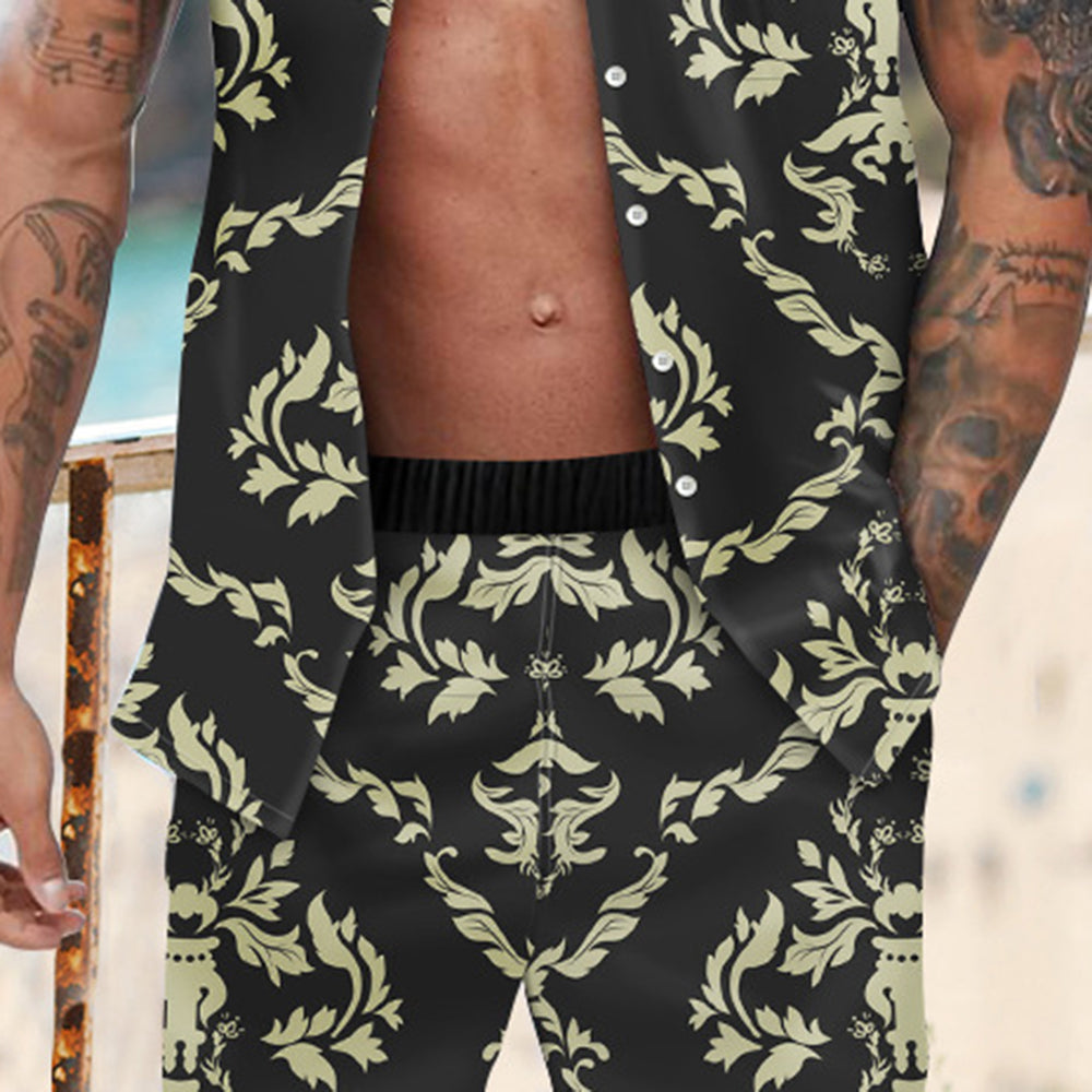 Men's Luxury Printed Shirts and Shorts Set