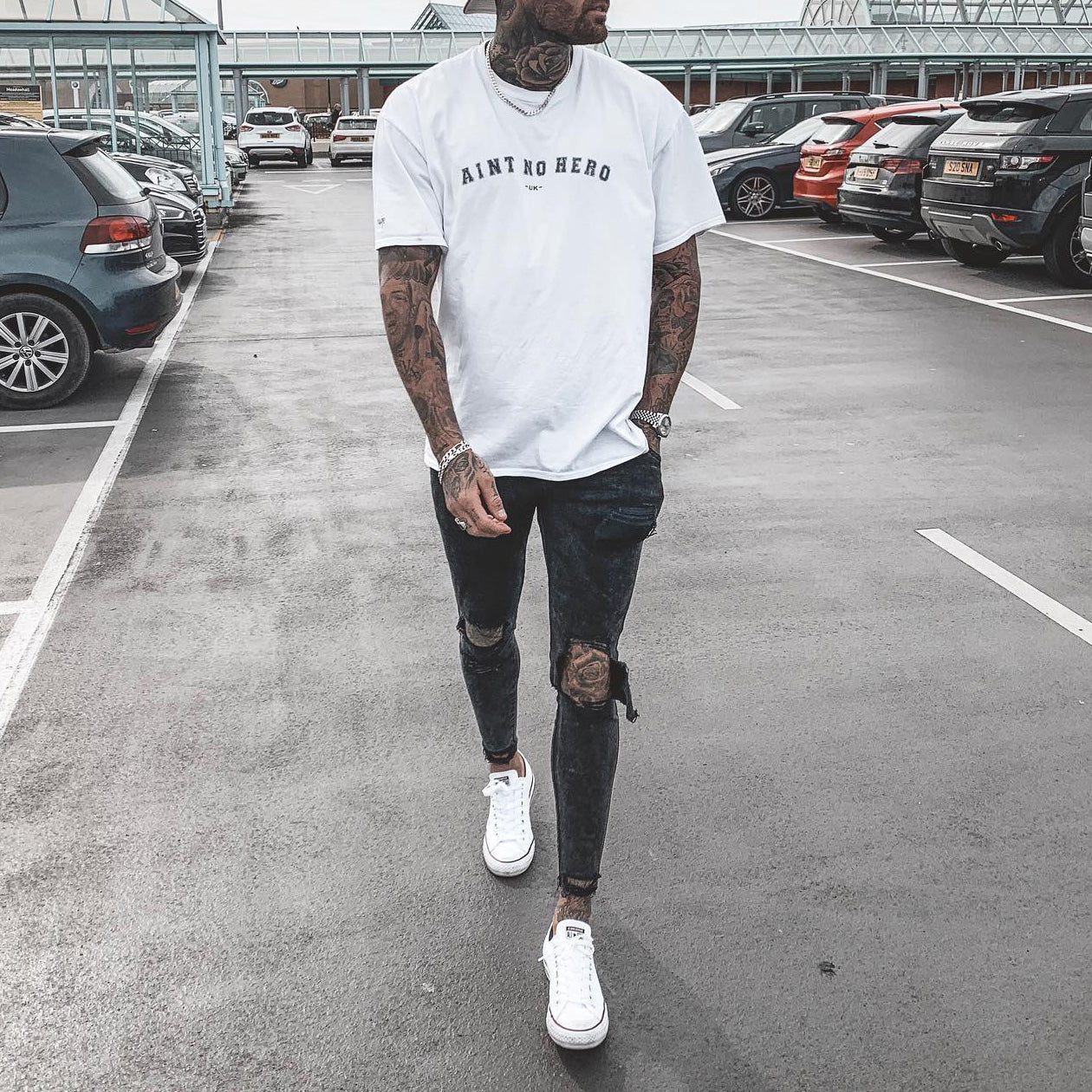 Alphabet Graphic Print Casual Men's T-Shirt