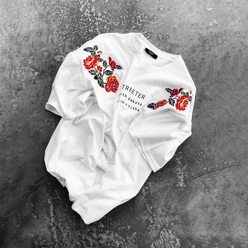 Solid Color Printing Casual T-shirt