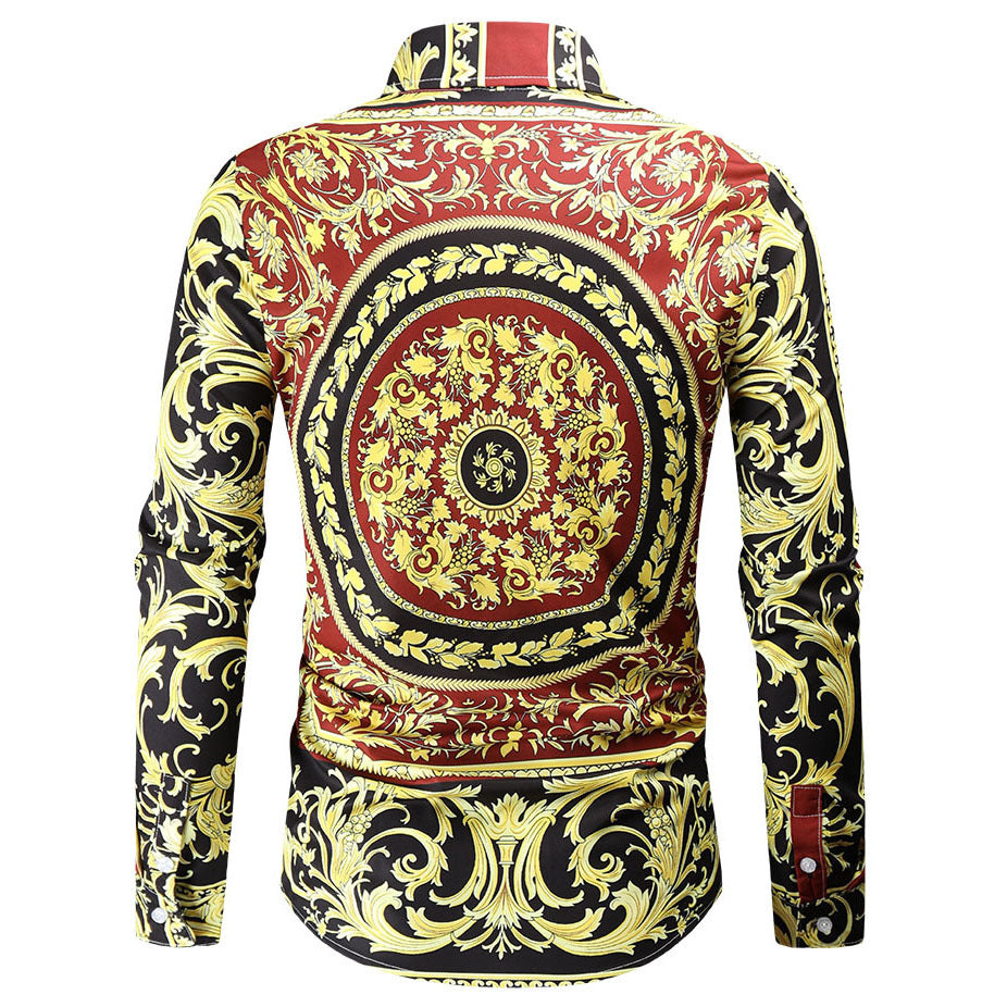Printed Long Sleeve Men's Shirt