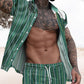 Striped Print Fashion Casual Vacation Two-piece Suit