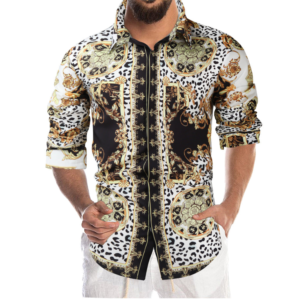 Men's Luxury Vintage Button Down Long Sleeve Shirts