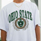 Alphabet Graphic Print Crew Neck Basic Casual T-Shirt