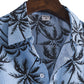 Cotton And Linen Printed Pocket Button-down Shirt