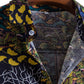 Cotton And Linen Printed Pocket Button-down Shirt