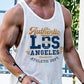 Los Angeles Alphabet Graphic Print Loose Athleisure Men's Tank Top