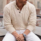 Men's Jacquard Stand Collar Plain Knitted Sweater