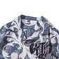 Men's Short Sleeve Shirt Men's couple loose summer hip hop  Hawaiian style shirt