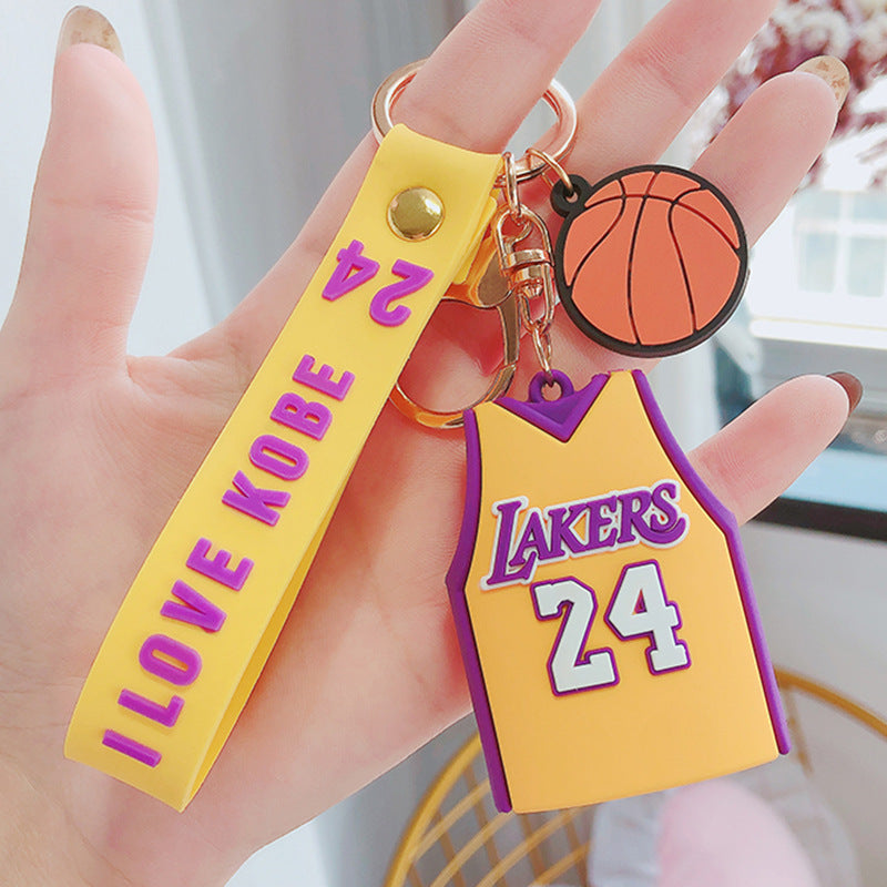 Jersey Keychain Basketball Ornament Doll Pendant