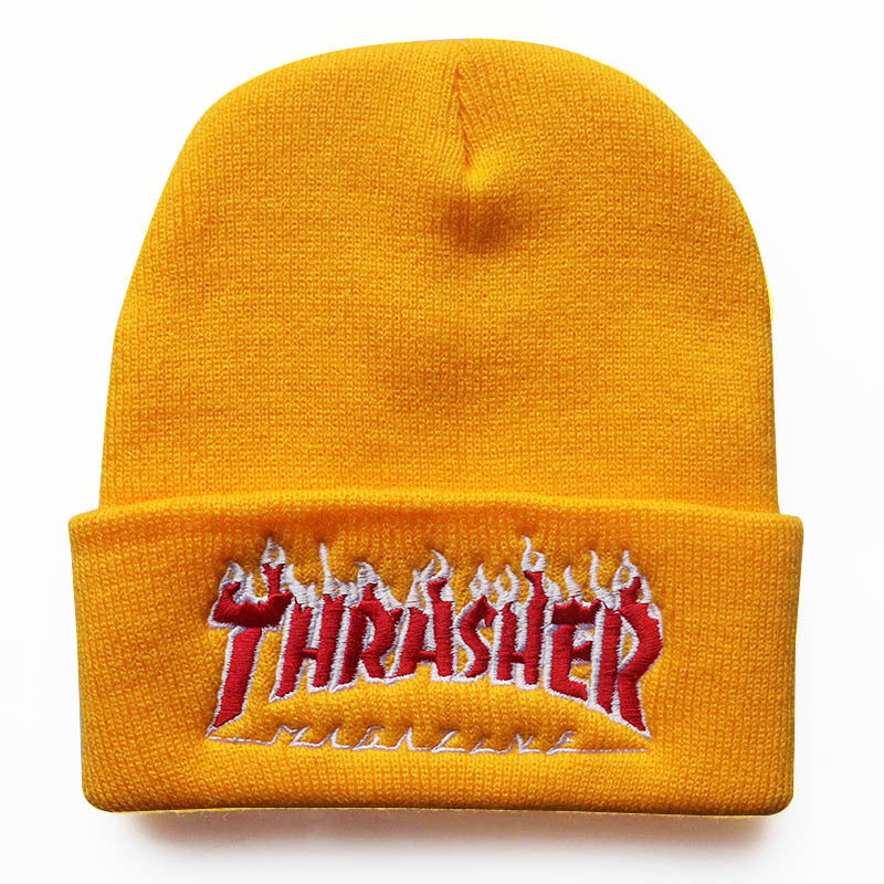 Thrasher Embroidered Beanie Hat