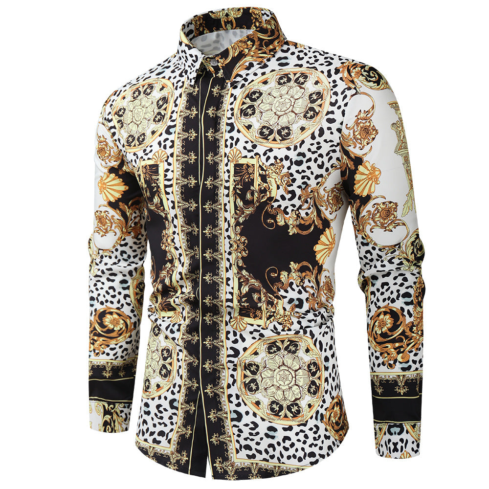 Men's Luxury Vintage Button Down Long Sleeve Shirts