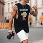 Sunday Alphabet Graphic Print Men's Tank Top