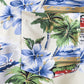 Cotton And Linen Printed Pocket Button-down Shirt