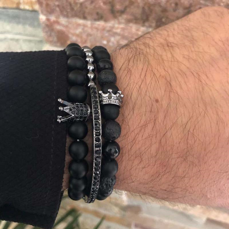 Black Frosted Men's Personality Trend Jewelry
