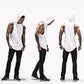 Athletic-inspired Mesh Panel Men's Cotton Hoodie Tank Top