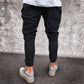 Casual Patch Denim Pants