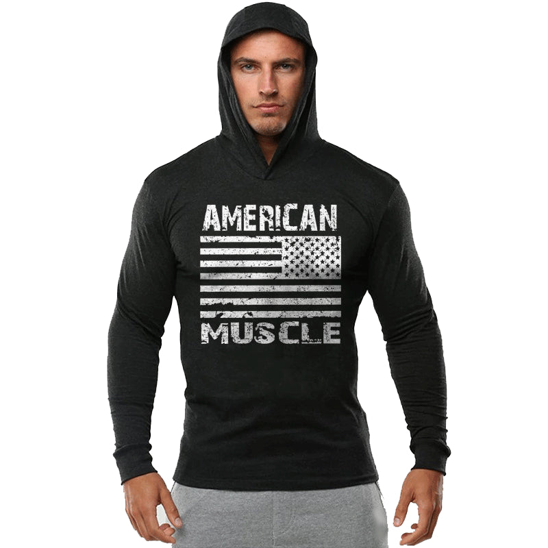 Sports Fitness Graphic Print Casual Men's Long Sleeve T-Shirt