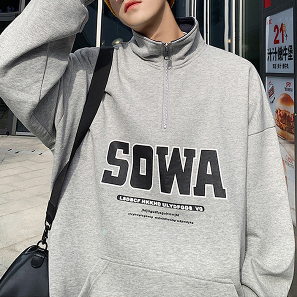 Letter Graphics Casual Loose Men's Sweatshirt