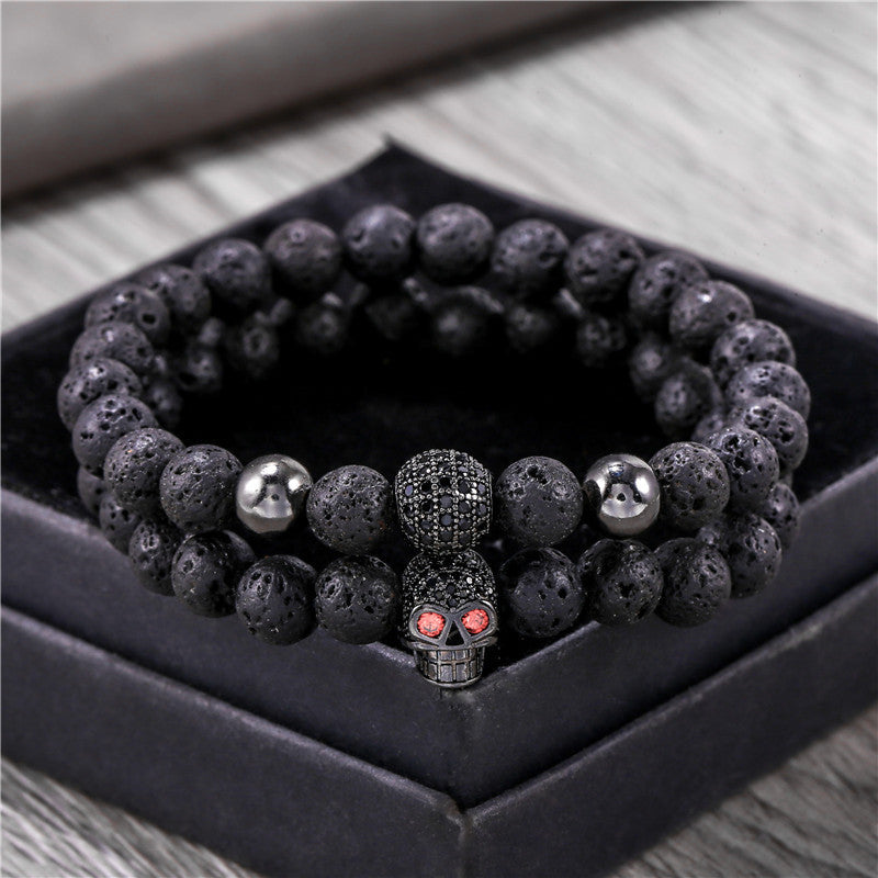 Black skull deals beads