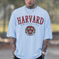Men White Letter Print Crew Neck Short Sleeves T-Shirt