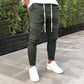 Statement Casual Pocket Lace-Up Panel Sports Cargo Pants Trousers