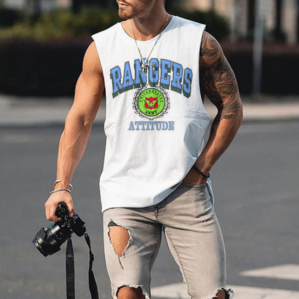 RANGERS Graphic Print Casual Basic Men's Tank Top
