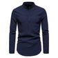 Cotton And Linen Printed Pocket Button-down Shirt