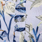 Cotton And Linen Printed Pocket Button-down Shirt