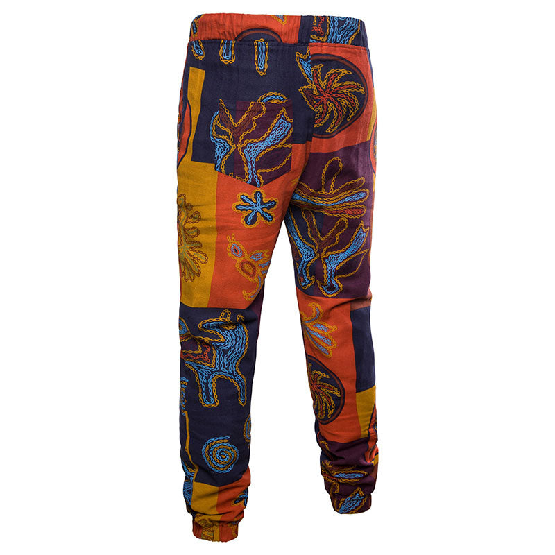 Men's lapel Print Two-piece Suit
