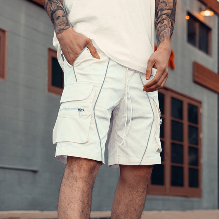 Solid Color Shorts Trend Multi Pocket Men s Cargo Pants Nova