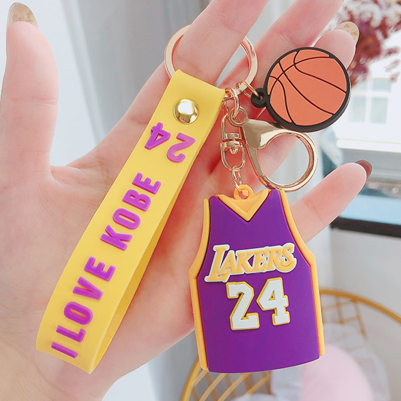 Jersey Keychain Basketball Ornament Doll Pendant