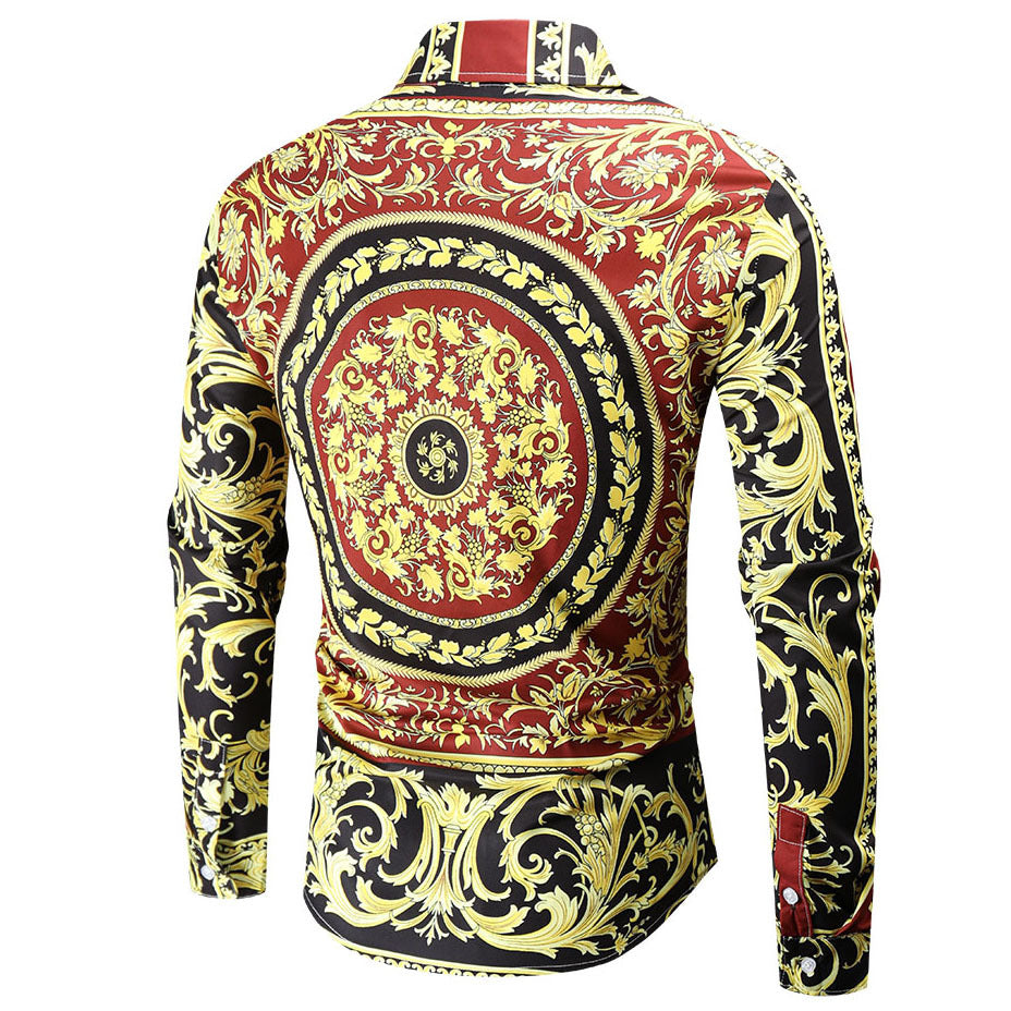 Printed Long Sleeve Men's Shirt