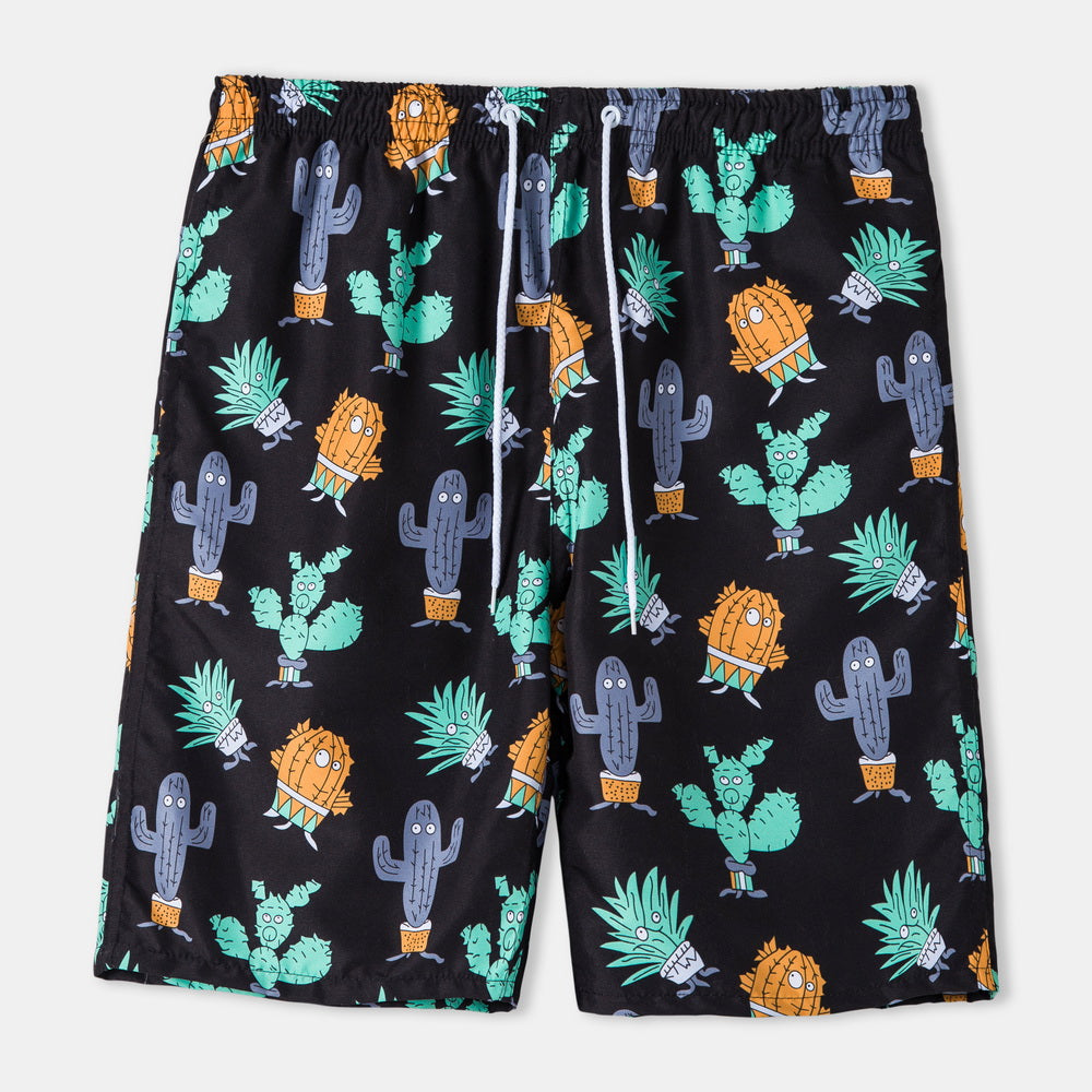 Casual Vacation Print Two-piece Suit