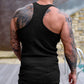 Knit Racer Back Slim Vertical Stripes Fashion Sports Sleeveless T-Shirt Vest