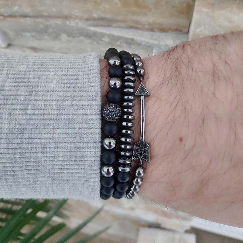 Black Frosted Men's Personality Trend Jewelry