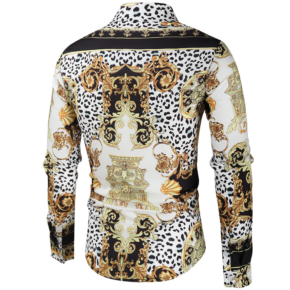 Men's Luxury Vintage Button Down Long Sleeve Shirts