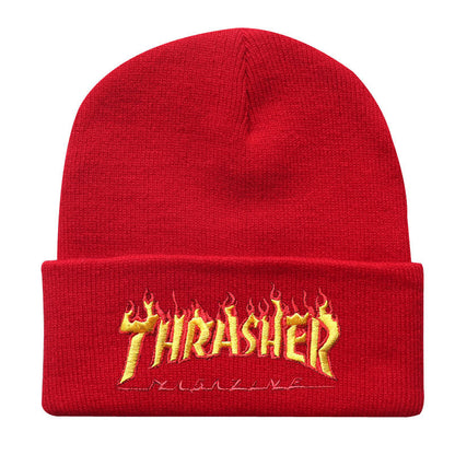 Thrasher Embroidered Beanie Hat