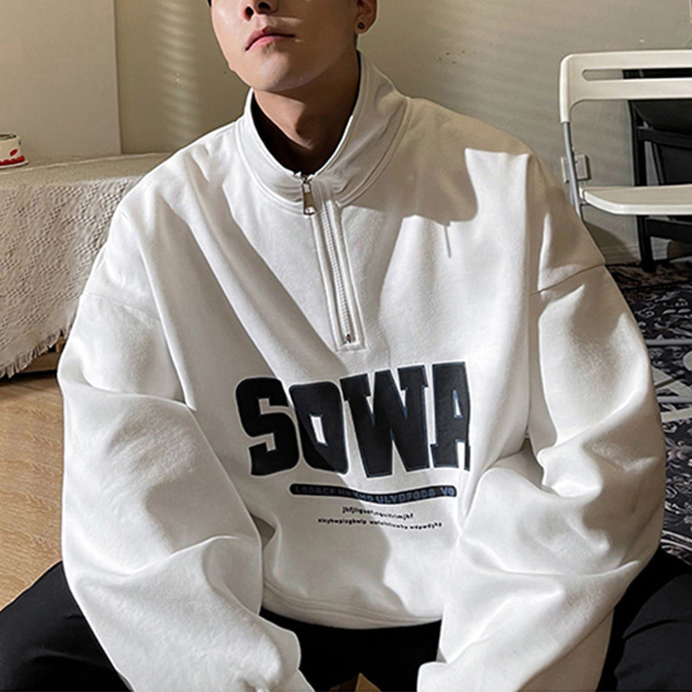 Letter Graphics Casual Loose Men's Sweatshirt