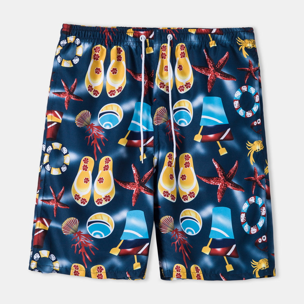 Casual Vacation Print Two-piece Suit
