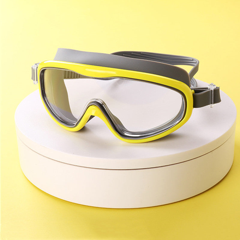 Anti-fog And Waterproof Large Frame Transparent Swimming Goggles