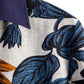 Cotton And Linen Printed Pocket Button-down Shirt